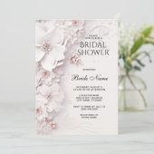 Ivoor Blush Roze Bloemen Vrijgezellenfeest Kaart (Staand voorkant)