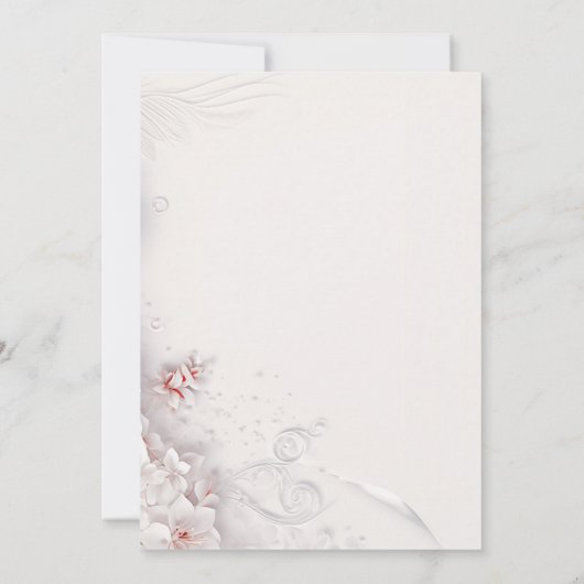 Ivoor Blush Roze Bloemen Vrijgezellenfeest Kaart (Achterkant)