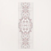 Ivoor Blush Roze Bloemen Yoga Mat (Voorkant)