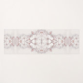 Ivoor Blush Roze Bloemen Yoga Mat (Voorkant (horizontaal))