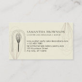 Ivoor Blush Stijlvolle Whisk Logo Home Bakkerij Visitekaartje (Achterkant)