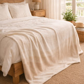 Ivoor Blush Waves Fleece Dekbed Deken