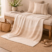 Ivoor Blush Waves Fleece Dekbed Deken