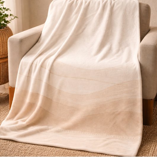 Ivoor Blush Waves Fleece Dekbed Deken