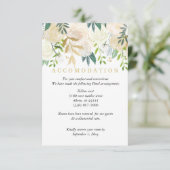 Ivoor Boeket Bruiloft Accommodatie Details Mint Informatiekaartje (Staand voorkant)