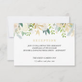 Ivoor Boeket Bruiloft Receptie Details Blush Roze Kaart (Voorkant)