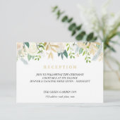 Ivoor Boeket Bruiloft Receptie Details Blush Roze Kaart (Staand voorkant)