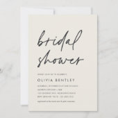 Ivoor | Boho Minimalist Script Vrijgezellenfeest Kaart (Voorkant)