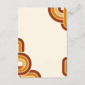 Ivoor Bold Retro 1970s Huwelijk Informatiekaartje (Achterkant)