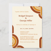 Ivoor Bold Retro 1970s Huwelijk Kaart (Voorkant)