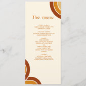 Ivoor Bold Retro 1970s Trouwmenu Programmakaart (Voorkant)