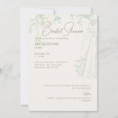 Ivoor Botanische Trouwjurk Vrijgezellenfeest Kaart (Voorkant)