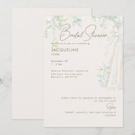 Ivoor Botanische Trouwjurk Vrijgezellenfeest Kaart