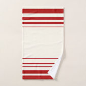 Ivoor Bourgondië Strepen Polka Dots Bad Handdoek (Handdoek)