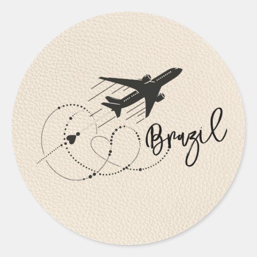 Ivoor Brazilië Paspoort Ronde Sticker (Voorkant)