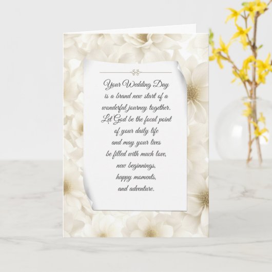 Ivoor bruids bloemen kaart (Gele Bloem)