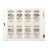 Ivoor Bruiloft Wijnfles Monogram Favoriet Labels (Full Sheet)