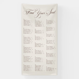 Ivoor Bruin Alfabetisch Trouwstoel Arrangement Spandoek