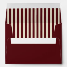 Ivoor & Burgundy Strepen Retro Bruiloft