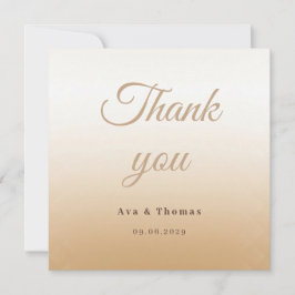 Ivoor Champagne Gradient Wedding Bedankt Card