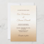 Ivoor Champagne Gradient Wedding Invitation Kaart (Voorkant)