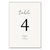 Ivoor | Chic B&W minimalistische bruiloft Kaart (Voorkant)