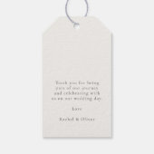 Ivoor | Chic Blush Bloemen Bruiloft Bedankt G Cadeaulabel (Achterkant)