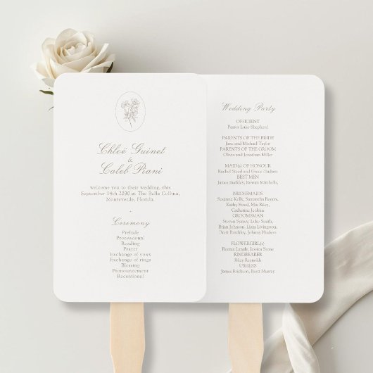 Ivoor | Chic Botanische Script Trouwset van Waaier