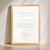 Ivoor | Chic Floral Tekst Promotioneel Poster