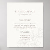 Ivoor | Chic Floral Tekst Promotioneel Poster (Voorkant)