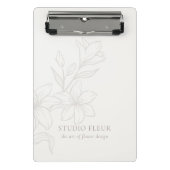 Ivoor | Chic Minimal Floral Mini Klembord (Voorkant)