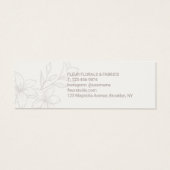 Ivoor | Chic Minimal Floral Prijs Labels Mini Visitekaartjes (Achterkant)