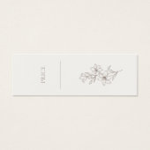 Ivoor | Chic Minimal Floral Prijs Labels Mini Visitekaartjes (Voorkant)