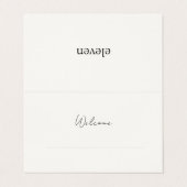 Ivoor | Chic Minimal Lined Wedding Gevouwen Kaart (Buitenkant ongevouwen)