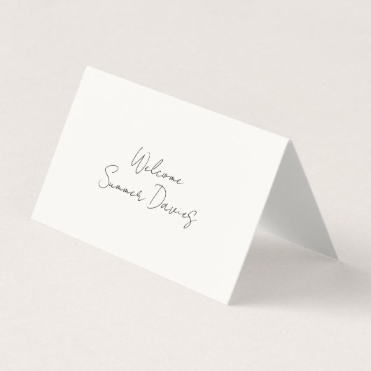 Ivoor | Chic Minimal Script Wedding Gevouwen Kaart (Voorkant)