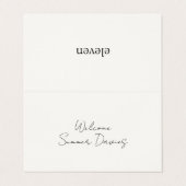 Ivoor | Chic Minimal Script Wedding Gevouwen Kaart (Buitenkant ongevouwen)