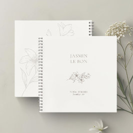 Ivoor | Chic Minimalist Floral Notitieboek