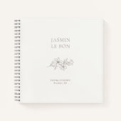 Ivoor | Chic Minimalist Floral Notitieboek (Voorkant)