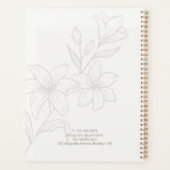 Ivoor | Chic Minimalist Floral Planner (Achterkant)