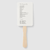 Ivoor | Chic minimalistische bruiloft Handwaaier (Achterkant)