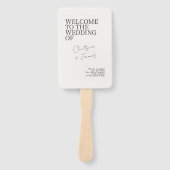 Ivoor | Chic minimalistische bruiloft Handwaaier (Voorkant)