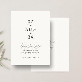 Ivoor | Chic Minimalistische Trouw 'Save the Date' Save The Date