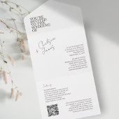 Ivoor | Chic Modern All in One Wedding Uitnodigen Uitnodiging