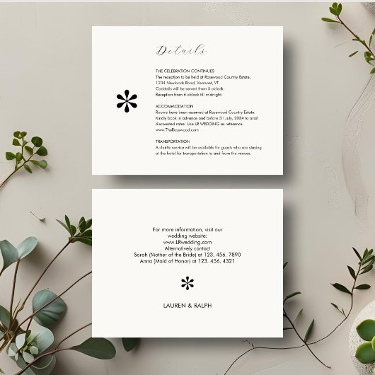 Ivoor | Chic QR Code Wedding Details RSVP Kaartje