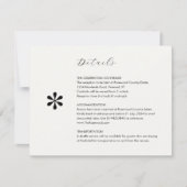 Ivoor | Chic QR Code Wedding Details RSVP Kaartje (Voorkant)