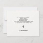 Ivoor | Chic QR Code Wedding Details RSVP Kaartje (Achterkant)
