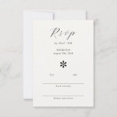 Ivoor | Chic QR Code Wedding RSVP Kaartje (Voorkant)
