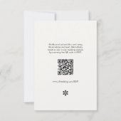 Ivoor | Chic QR Code Wedding RSVP Kaartje (Achterkant)