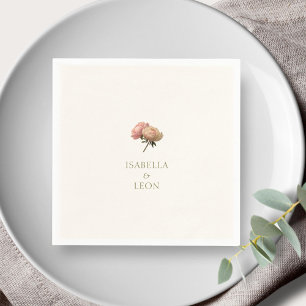 Ivoor   Chic Roze Bruiloft  Servet