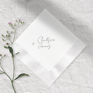 Ivoor   Chic Script Minimalist Wedding Invitation Servet